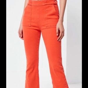BDG Gelato Cropped Kick Flare Coral Pant